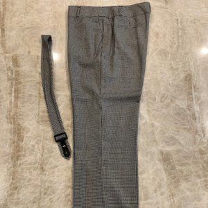 Talbots black/gray wool fully lined size 14 Houndstooth with self belt included